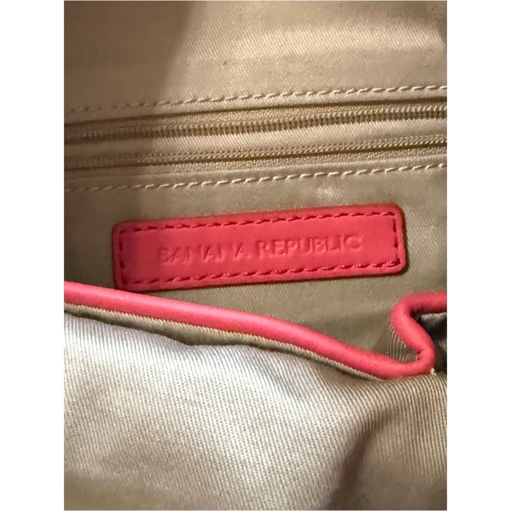 Banana Republic Gia Coral Perforated Slouchy Crossbody Leather Bag Office Siren - Picture 8 of 13